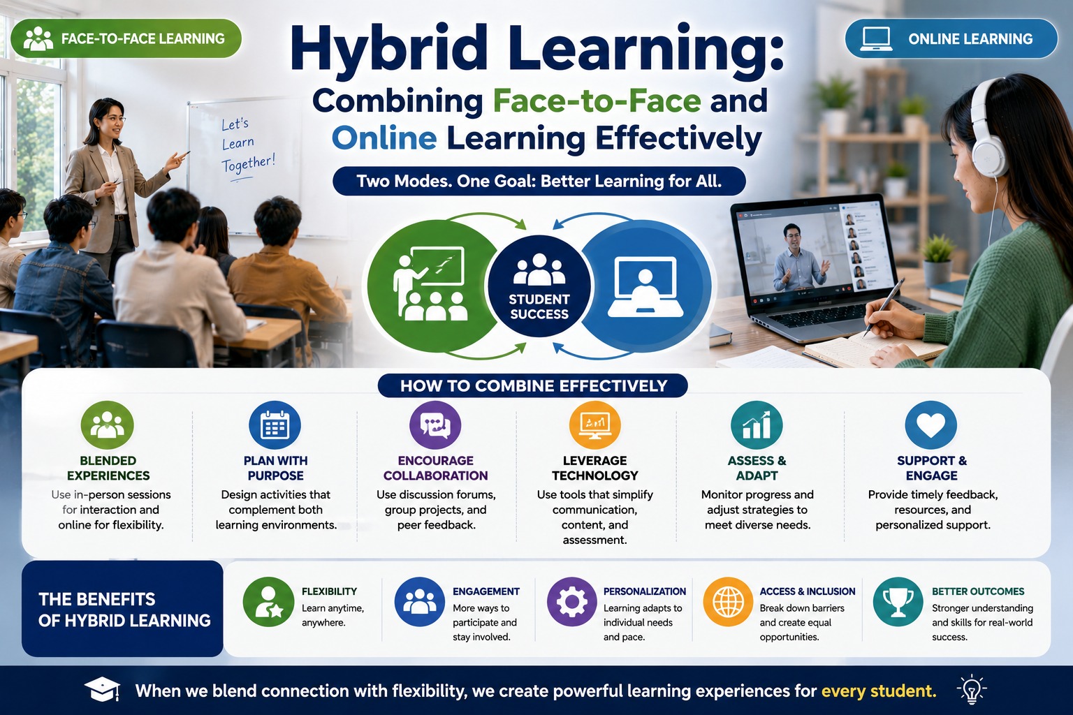Hybrid Learning: Combining Face-to-Face and Online Learning Effectively