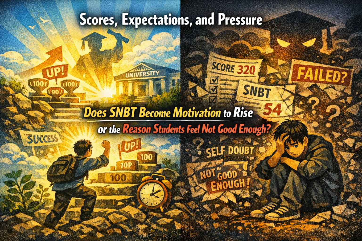 Scores, Expectations, and Pressure, Does SNBT Become Motivation to Rise or the Reason Students Feel Not Good Enough?