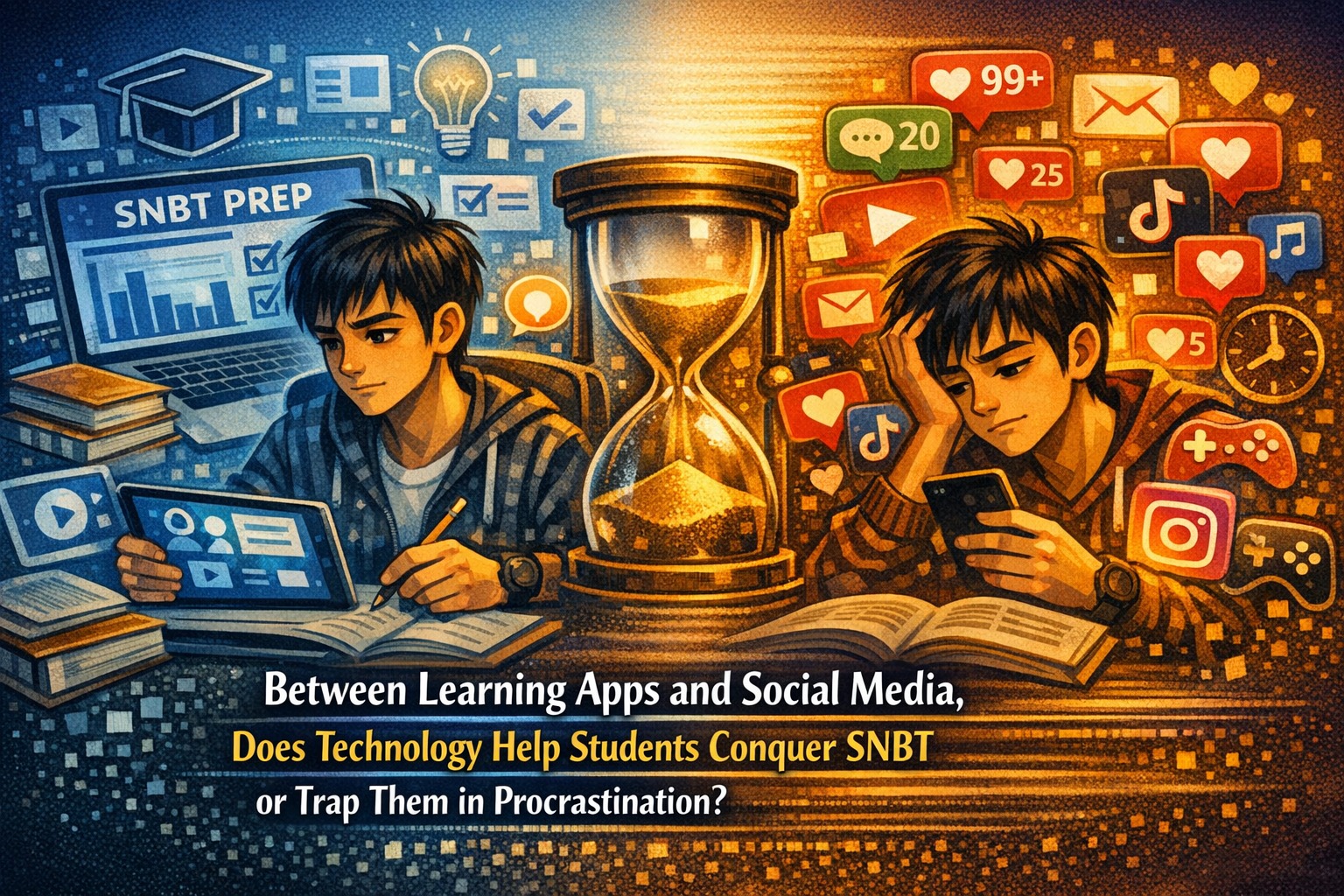 BETWEEN LEARNING APPS AND SOCIAL MEDIA, DOES TECHNOLOGY HELP STUDENTS CONQUER SNBT OR TRAP THEM IN PROCRASTINATION?