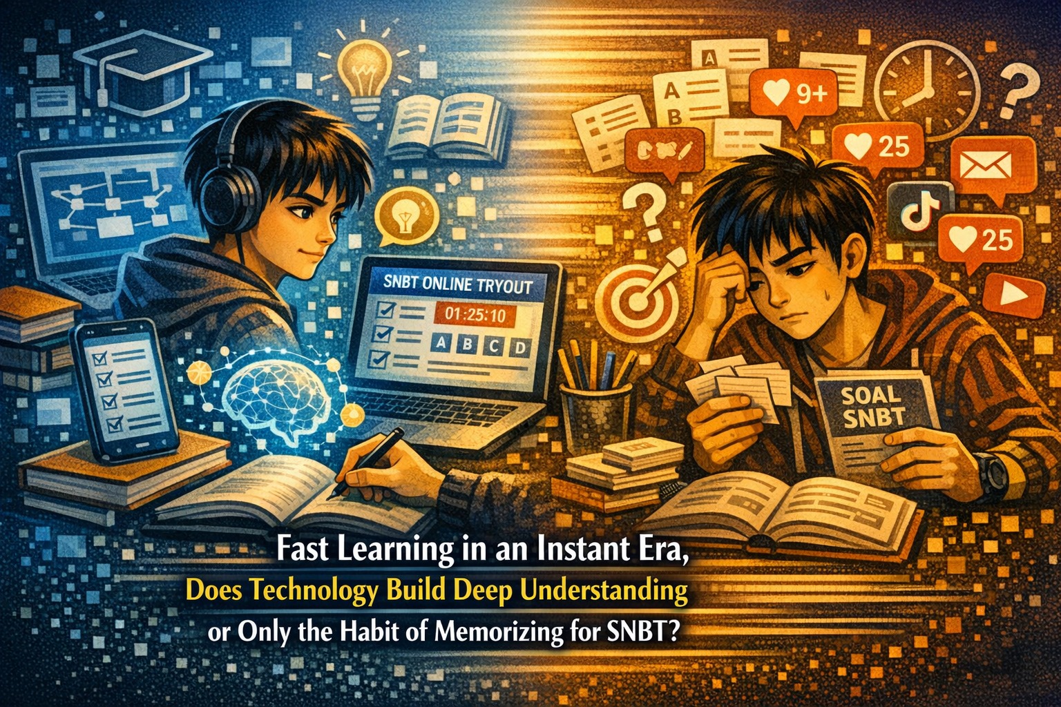 FAST LEARNING IN AN INSTANT ERA, DOES TECHNOLOGY BUILD DEEP UNDERSTANDING OR ONLY THE HABIT OF MEMORIZING FOR SNBT?