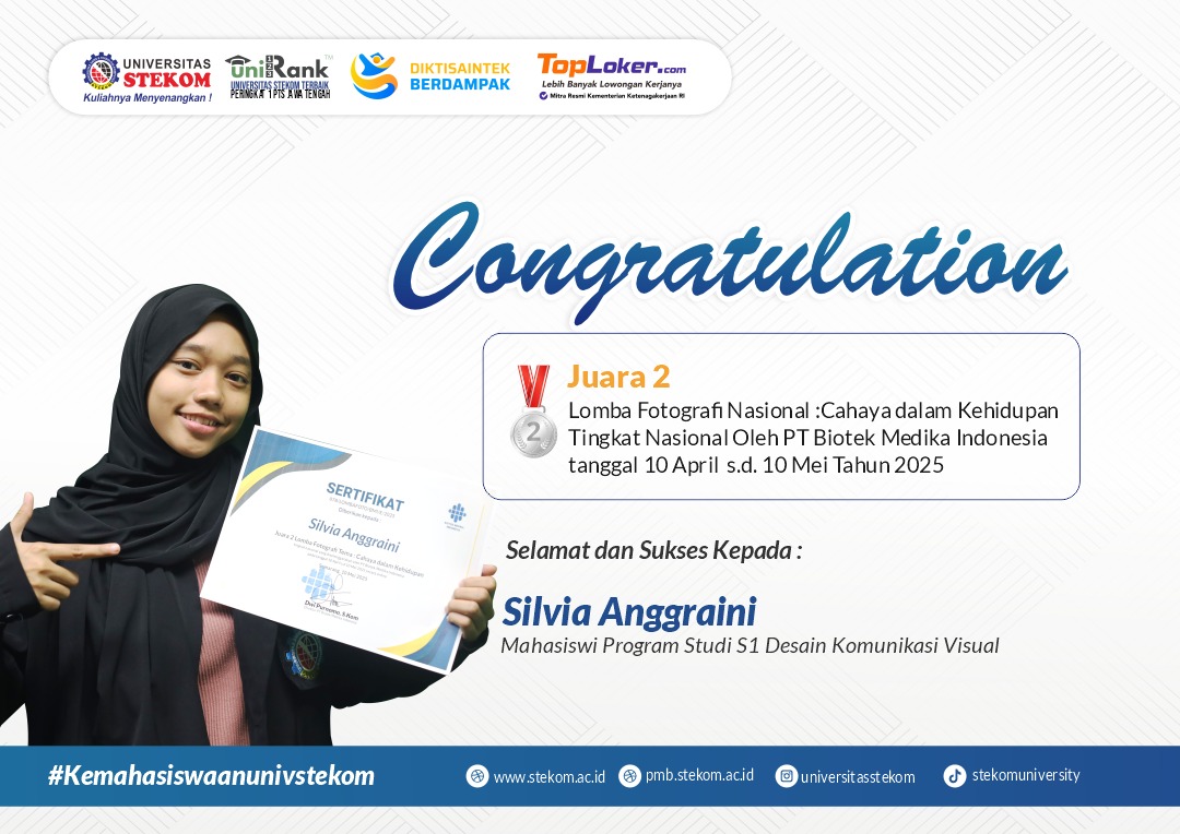 Mahasiswi STEKOM Raih Juara 2 Lomba Fotografi Nasional 2025