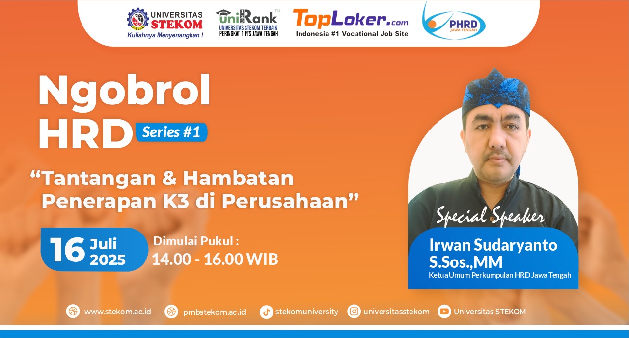 Toploker.com Bekerja Sama dengan Universitas STEKOM Gelar “Ngobrol HRD” Bahas Tantangan Penerapan K3 di Perusahaan