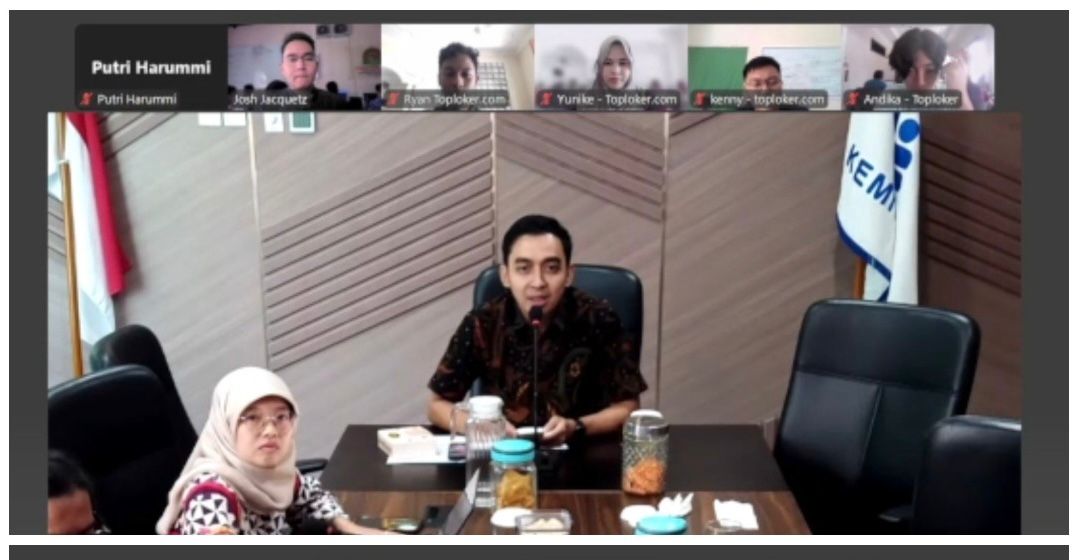 Kolaborasi Digital! Toploker.com Ngopi Bareng Menaker via Zoom Bahas Arah Job Portal