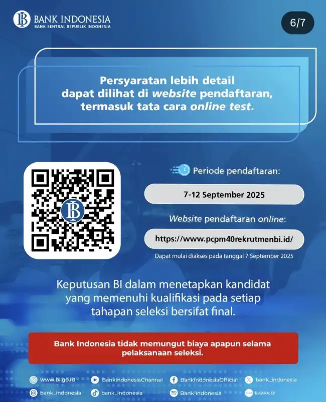 PCPM BI 2025, Rekrutmen Calon Pemimpin Masa Depan di Bank Indonesia