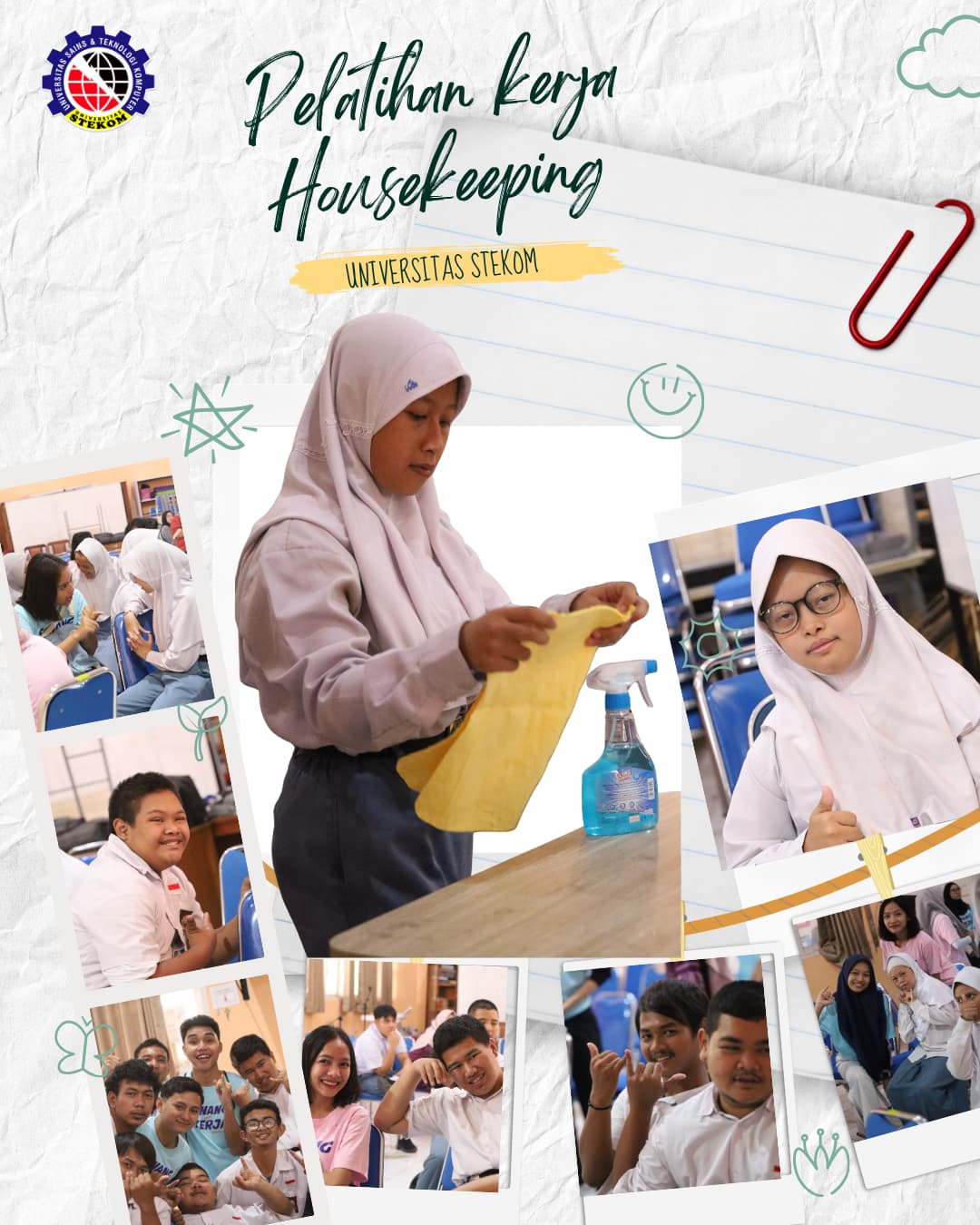 Universitas STEKOM Latih Kecakapan Housekeeping bagi Siswa Tuna Grahita dan Tuna Rungu di SLB Negeri Semarang