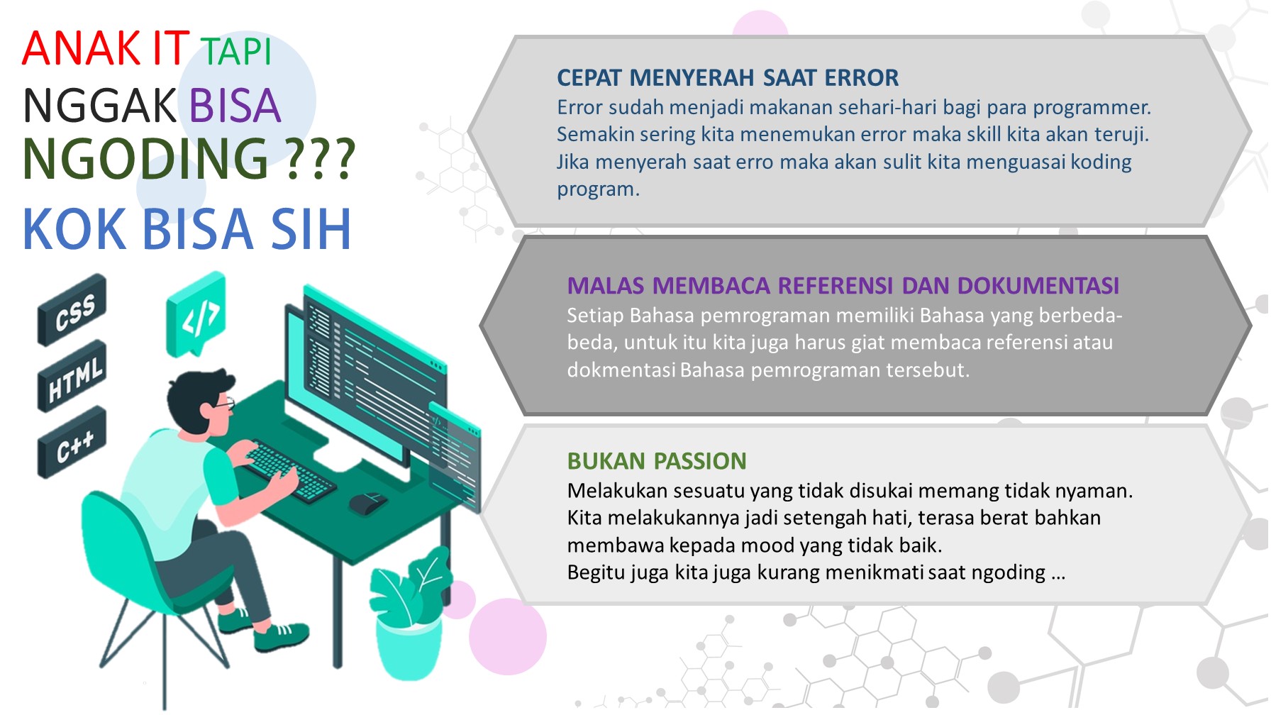 ANAK IT TAPI NGGAK BISA NGODING ??? KOK BISA SIH