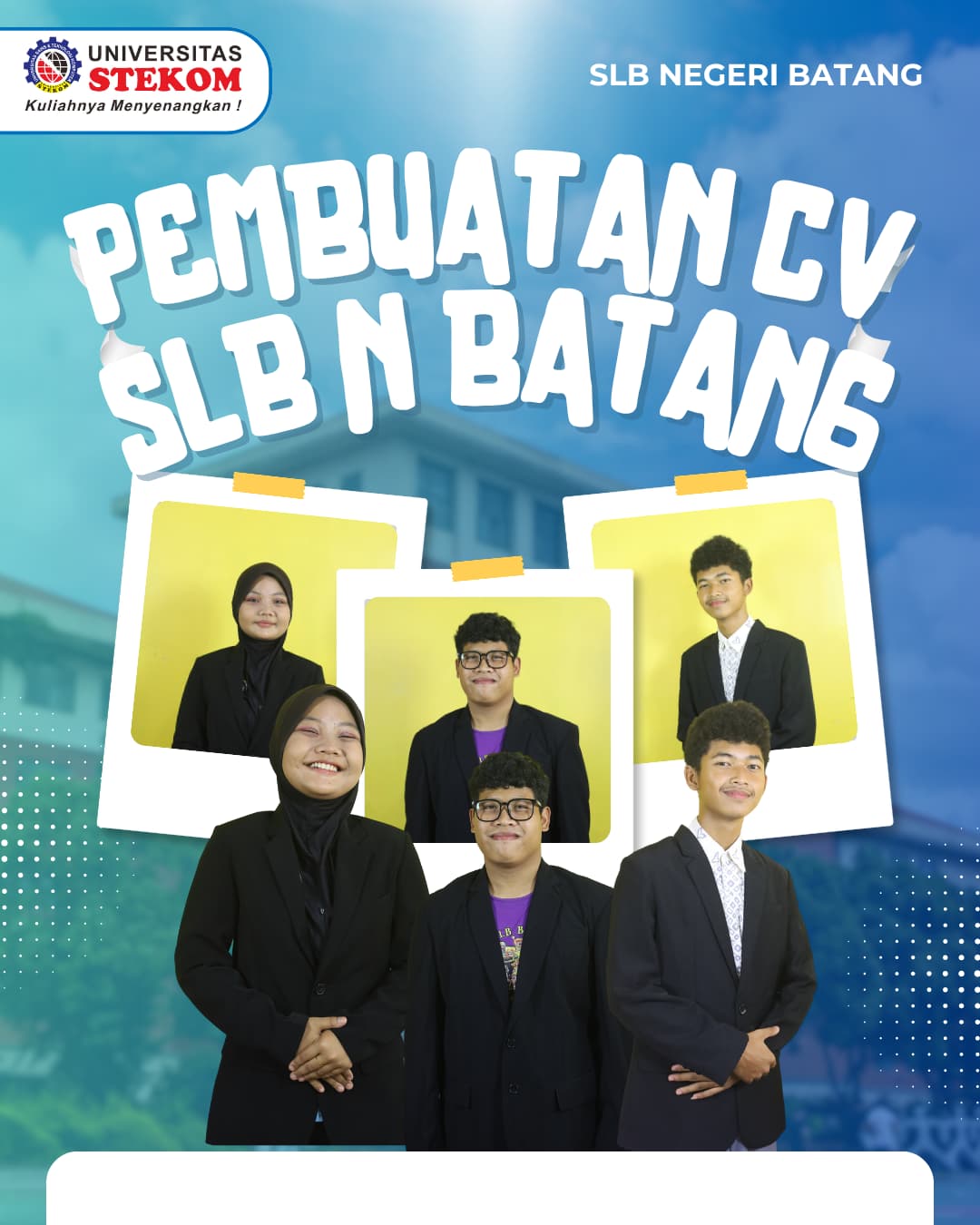 Universitas Stekom Bantu Tiga Siswa SLB Negeri Batang Membuat Video CV sebagai Persiapan Siap Kerja