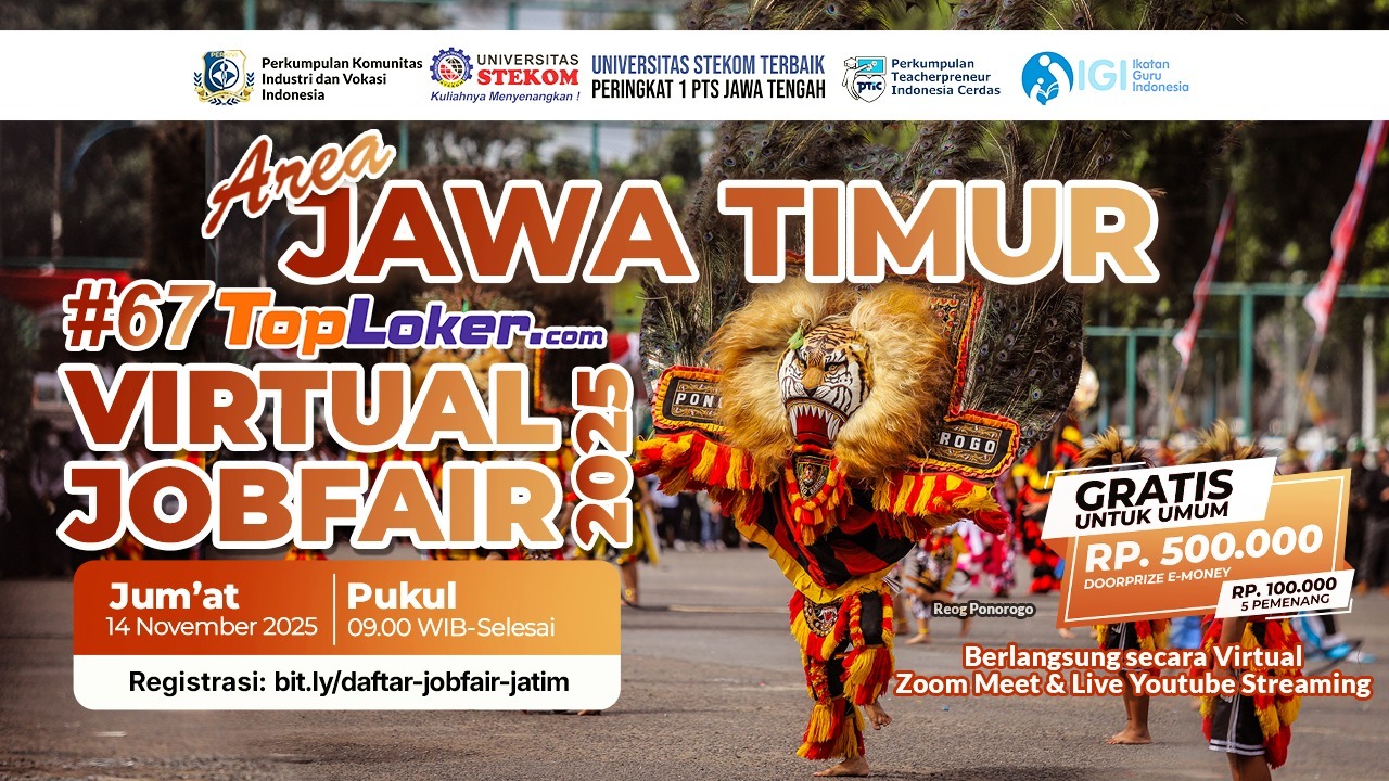 TopLoker.com dan Universitas STEKOM Gelar Virtual Job Fair #67 untuk Area Jawa Timur