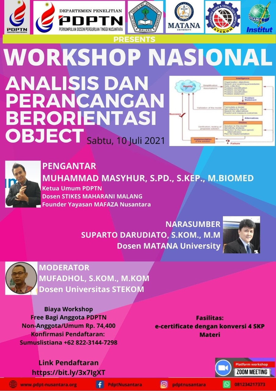 WORKSHOP NASIONAL - ANALISIS DAN PERANCANGAN BERORIENTASI OBJECT