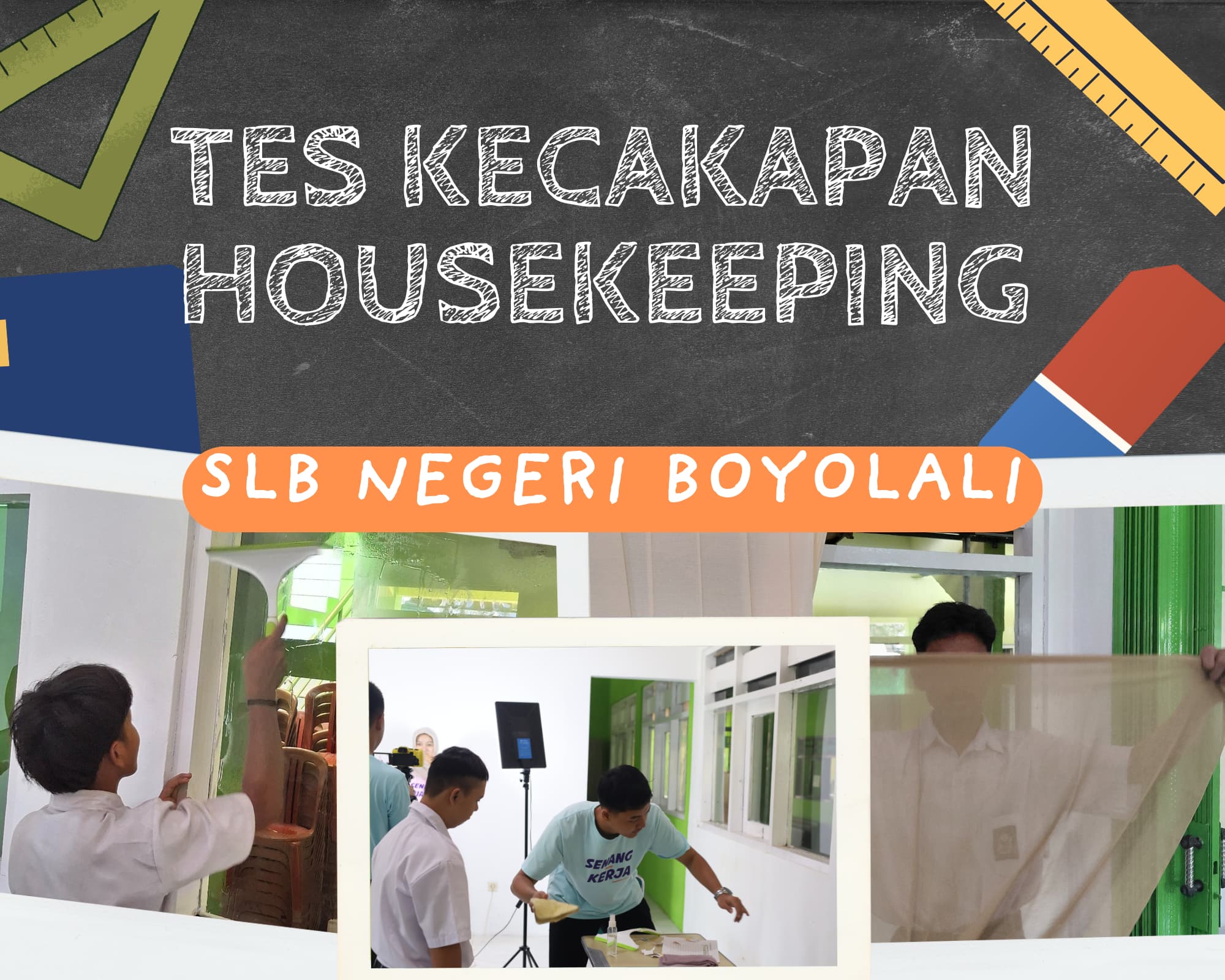 Toploker.com dan Universitas Stekom Gelar Tes Kecakapan Housekeeping untuk Siswa Disabilitas SLB Negeri Boyolali