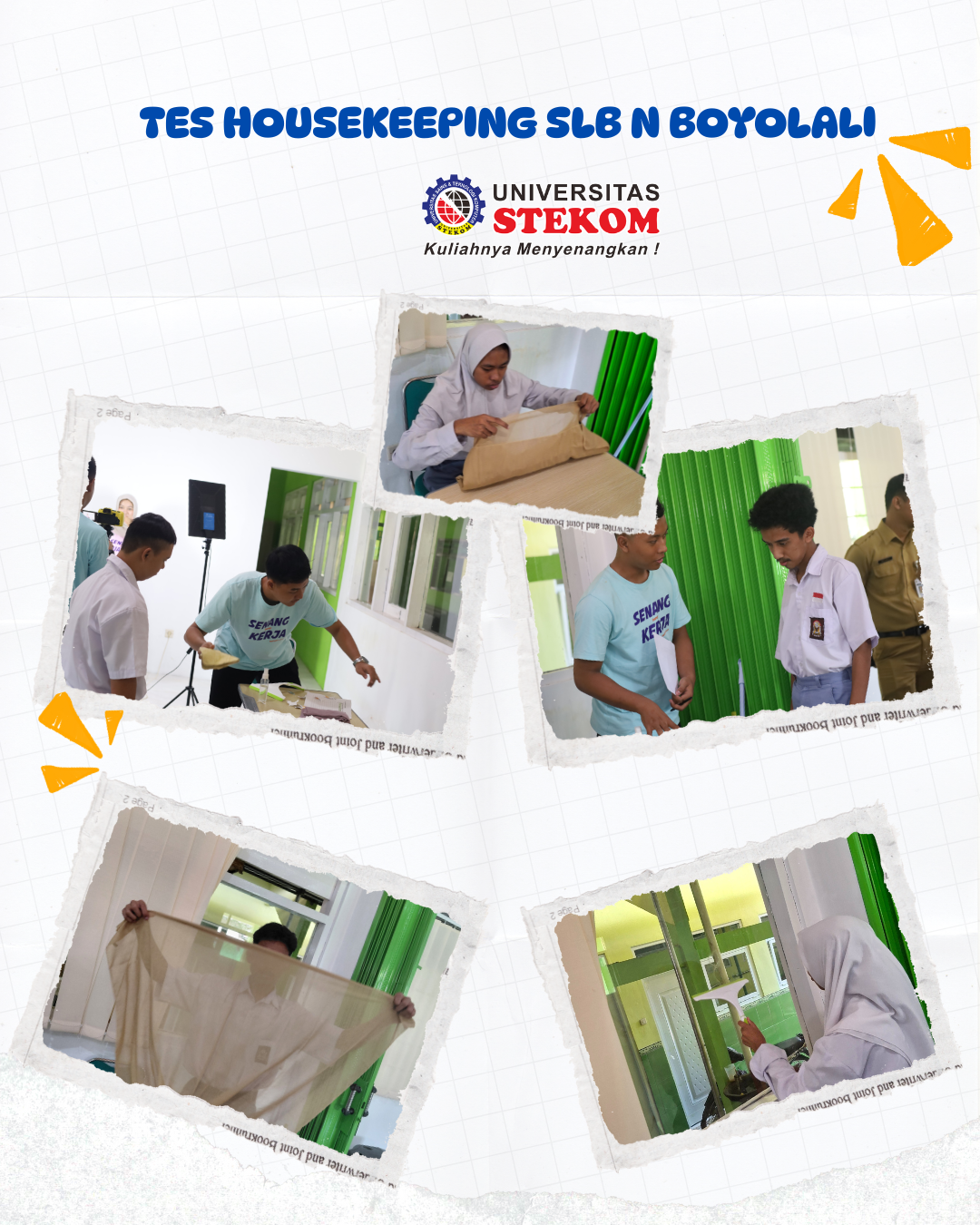 Universitas Stekom Gelar Tes Kecakapan Housekeeping untuk Siswa Disabilitas SLB Boyolali