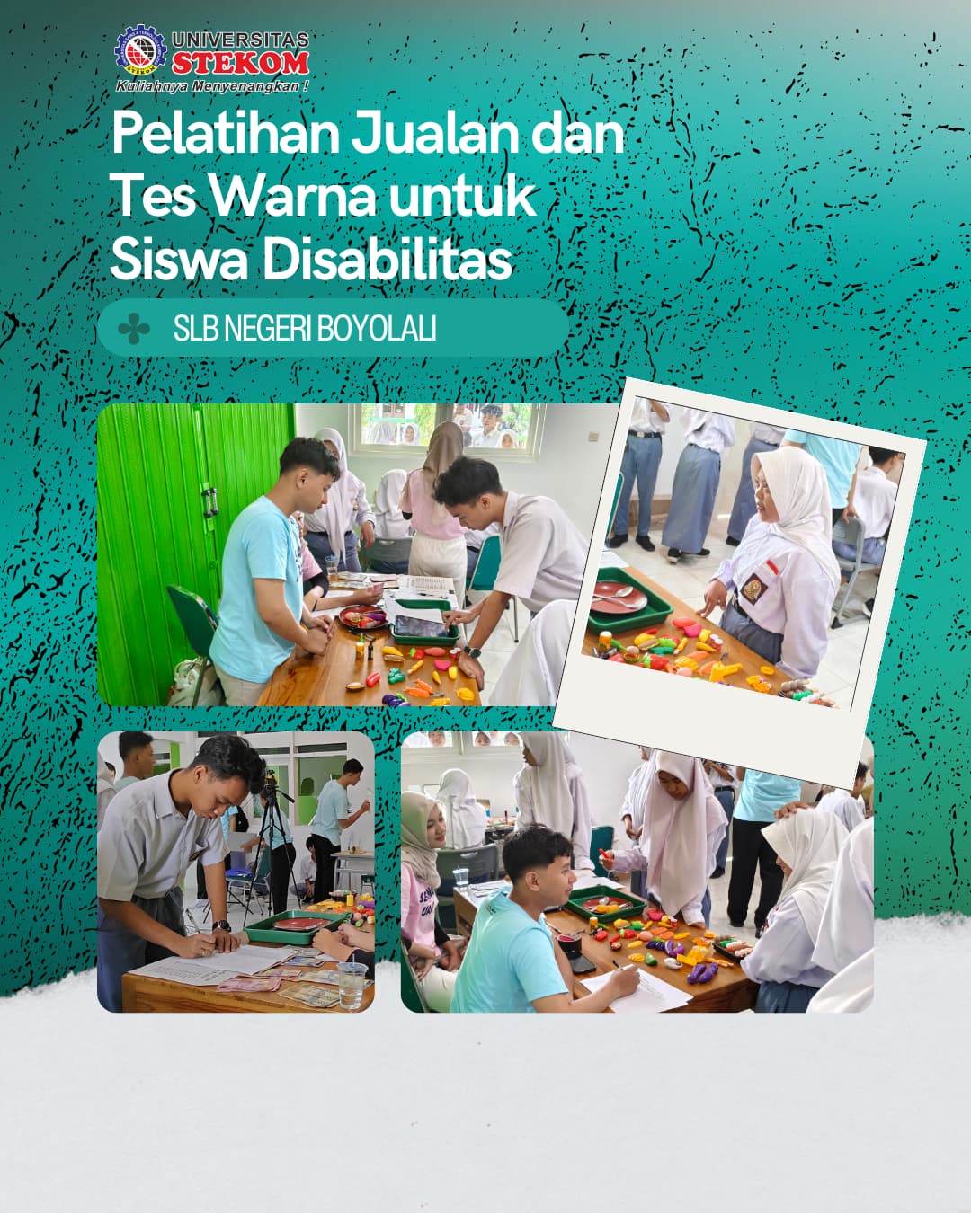 Pelatihan Jualan dan Tes Warna untuk Siswa Disabilitas SLB Negeri Boyolali,Upaya Universitas Stekom Siapkan Kompetensi Kerja