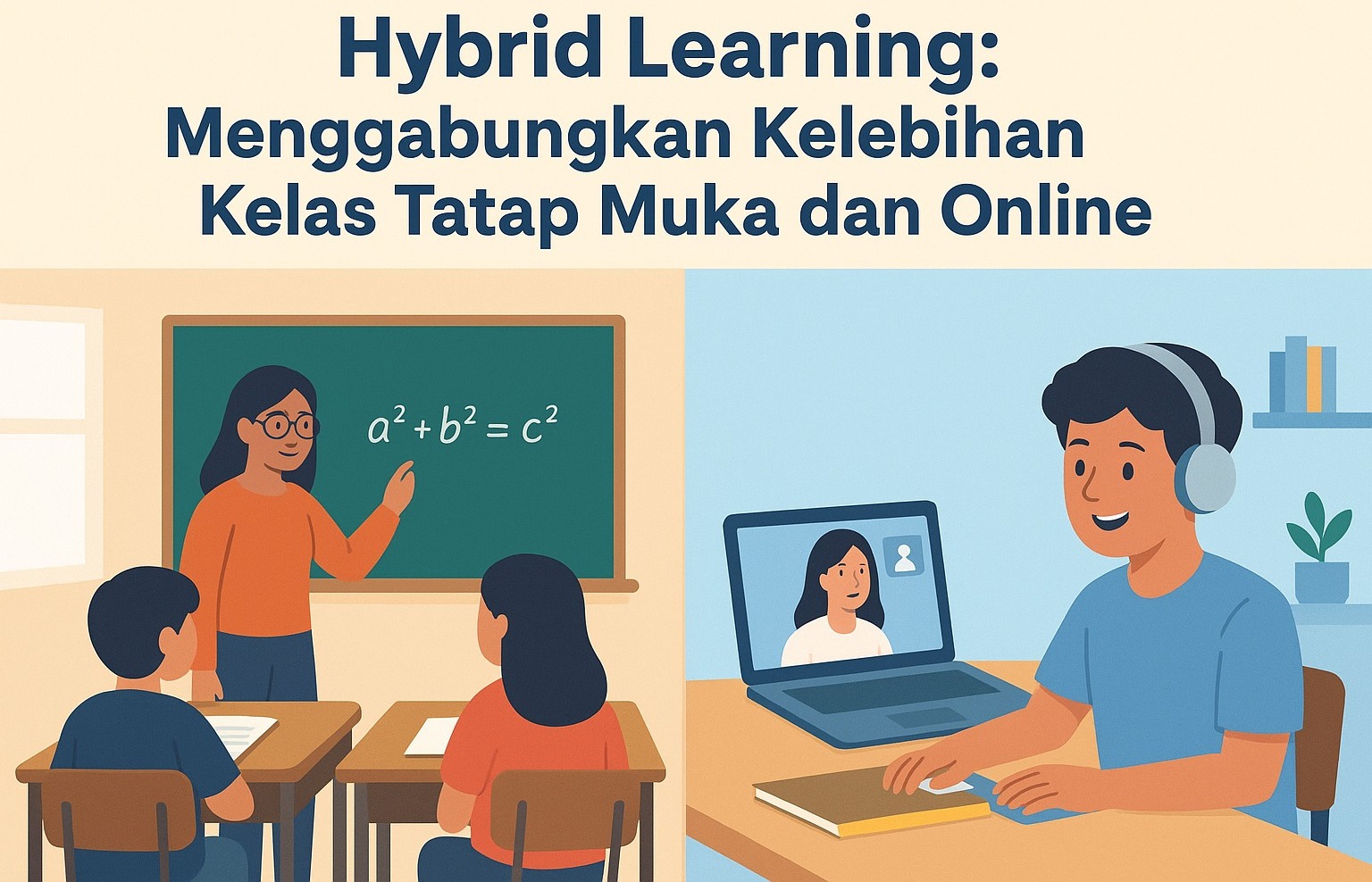 Hybrid Learning: Menggabungkan Kelebihan Kelas Tatap Muka dan Online untuk Meningkatkan Kemampuan Siswa
