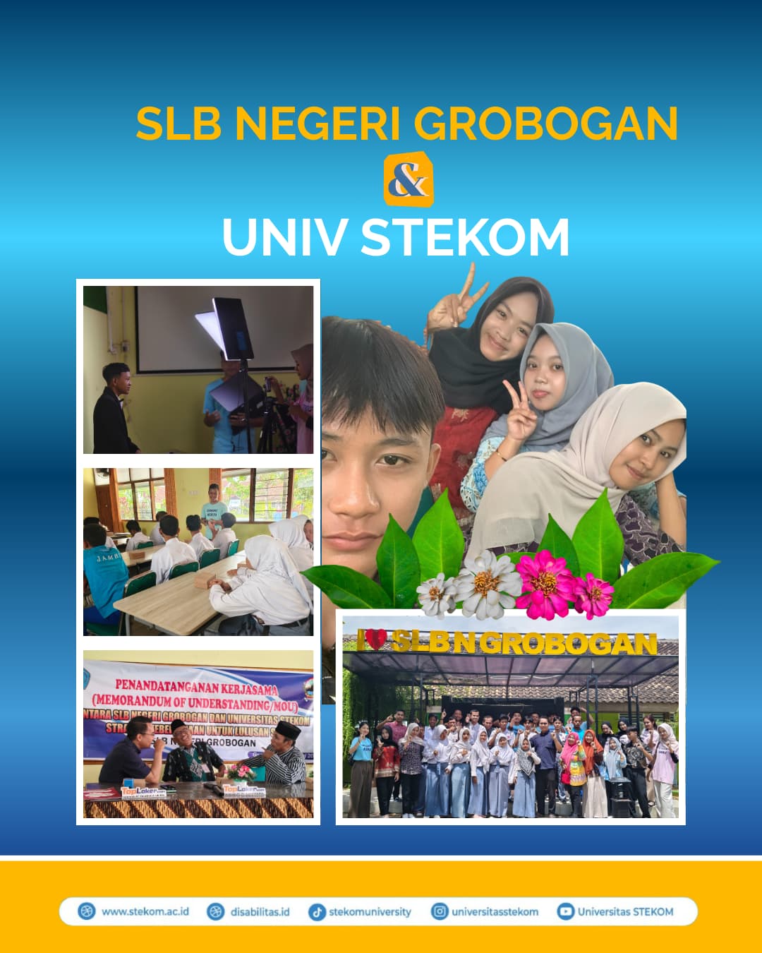 Universitas Stekom Ajak Empat Duta Inklusi Purwodadi dalam Kunjungan ke SLB Negeri Grobogan
