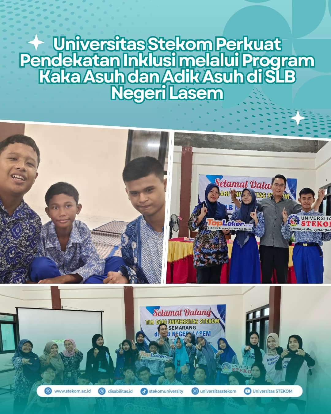 Universitas Stekom Perkuat Pendekatan Inklusi melalui Program Kaka Asuh dan Adik Asuh di SLB Negeri Lasem