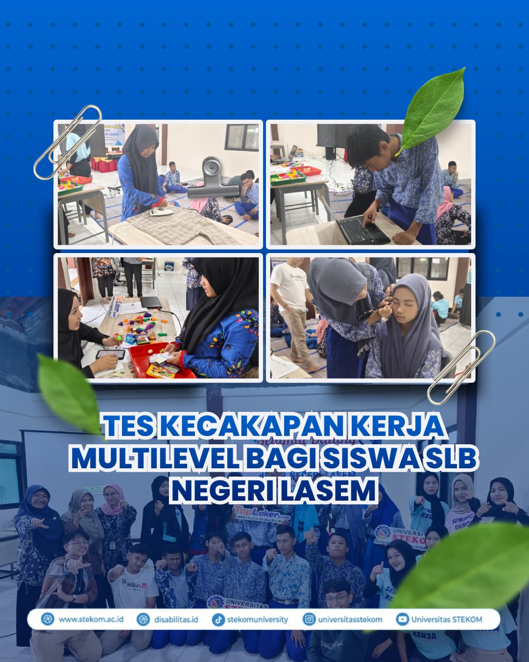 Universitas Stekom Gelar Tes Kecakapan Kerja Multilevel bagi Siswa SLB Negeri Lasem