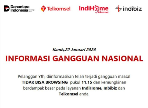Gangguan Internet Telkomsel dan IndiHome Sempat Terjadi, Layanan Kini Berangsur Normal