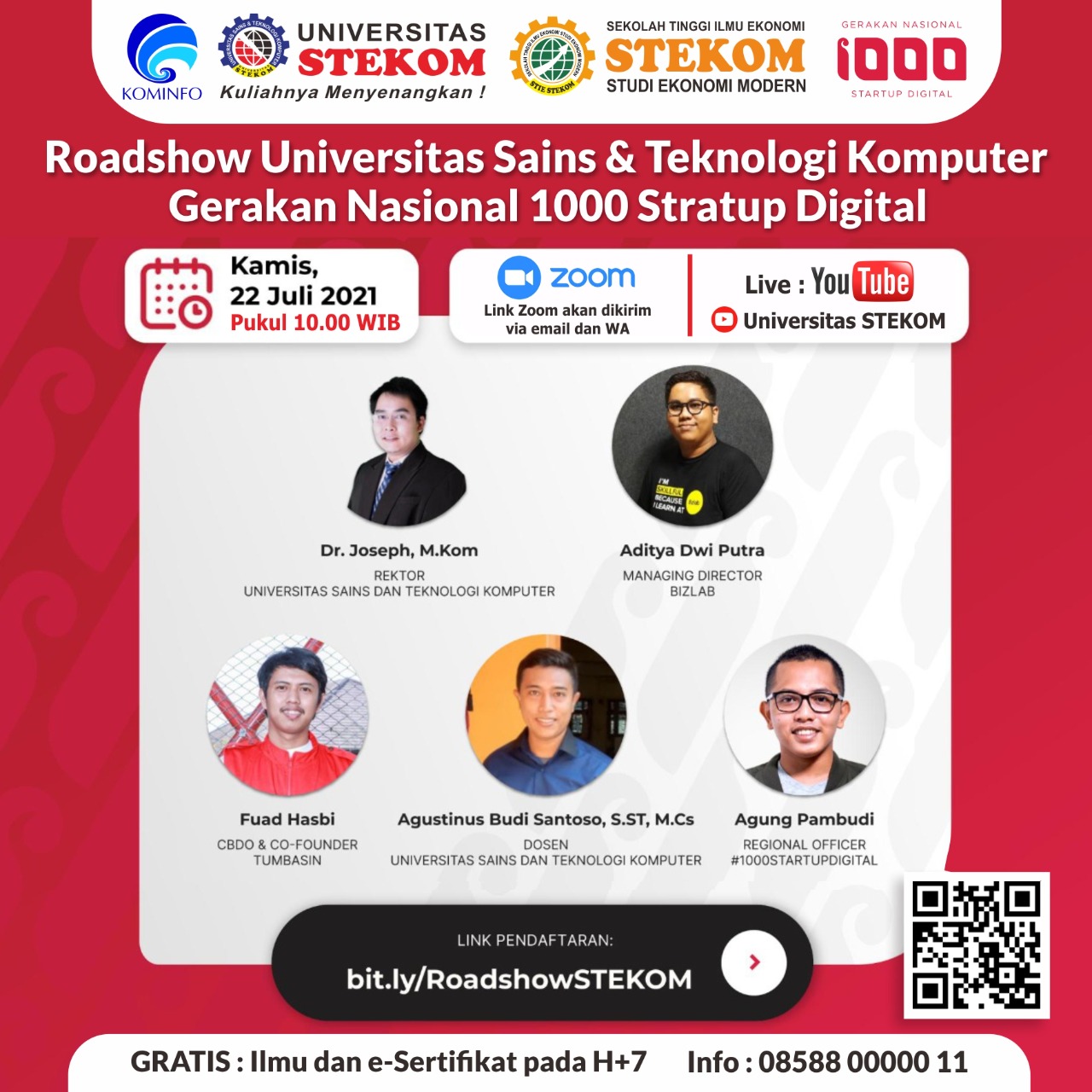 Roadshow Pre Event Gerakan Nasional 1000 Startup 2021 Hadir Kembali Bersama Kominfo, Universitas STEKOM dan STIE STEKOM
