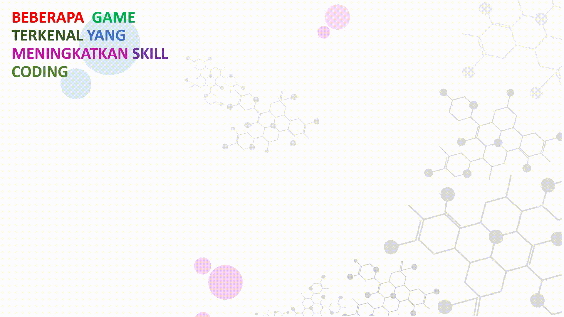 BEBERAPA  GAME TERKENAL YANG  MENINGKATKAN SKILL CODING