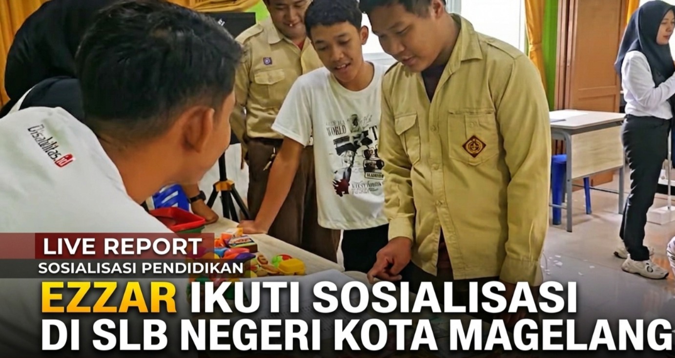 Siswa dari SMK Muhammadiyah Mungkid, Ezzar Yoga Maulana Ikuti Sosialisasi Strategi Kebekerjaan untuk Siswa Berkebutuhan Khusus di SLB Negeri Kota Magelang bersama Universitas STEKOM