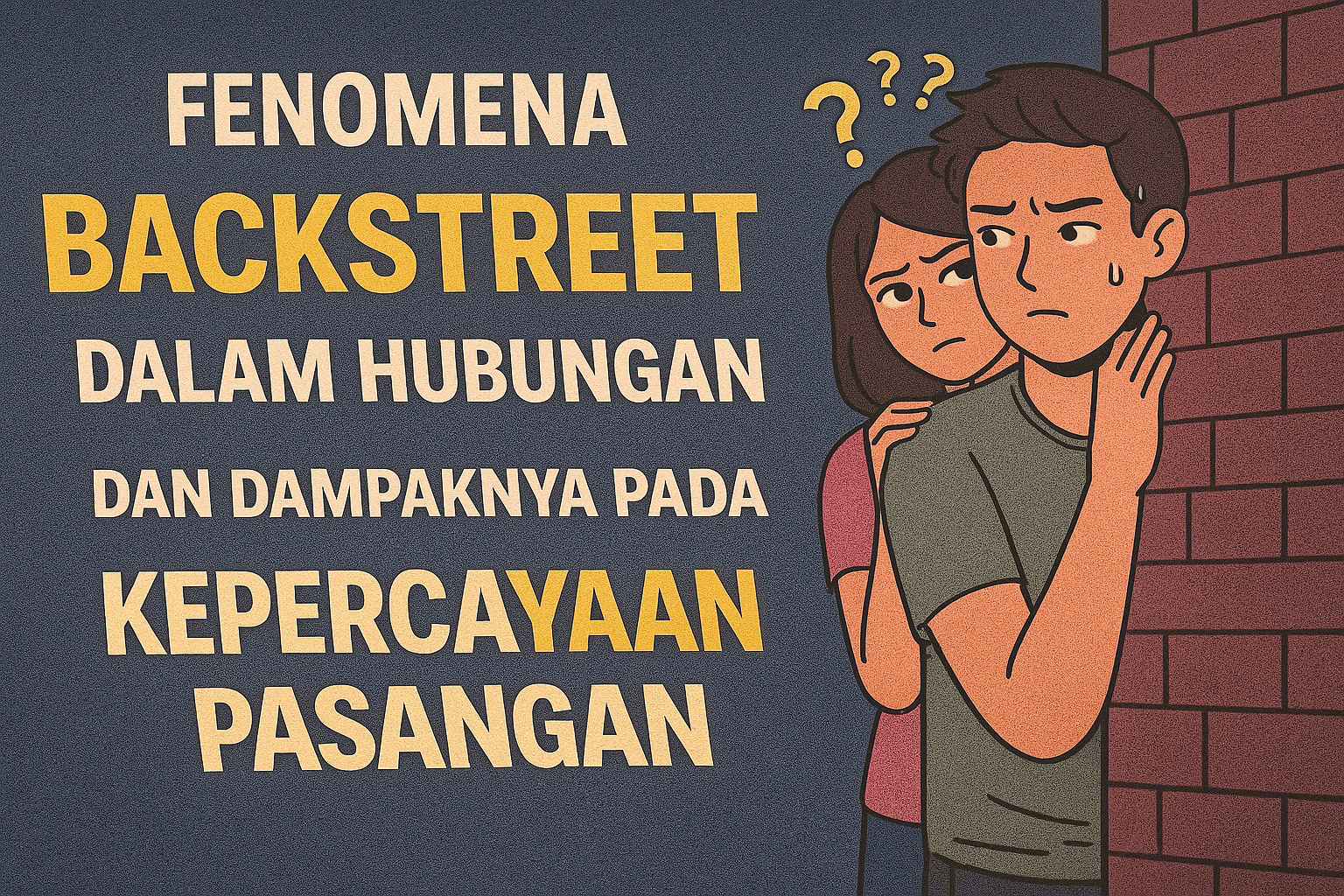 Fenomena Backstreet dalam Hubungan dan Dampaknya pada Kepercayaan Pasangan
