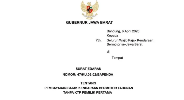 Aturan Baru Pajak Kendaraan di Jabar, Kini Tak Perlu KTP Pemilik Lama