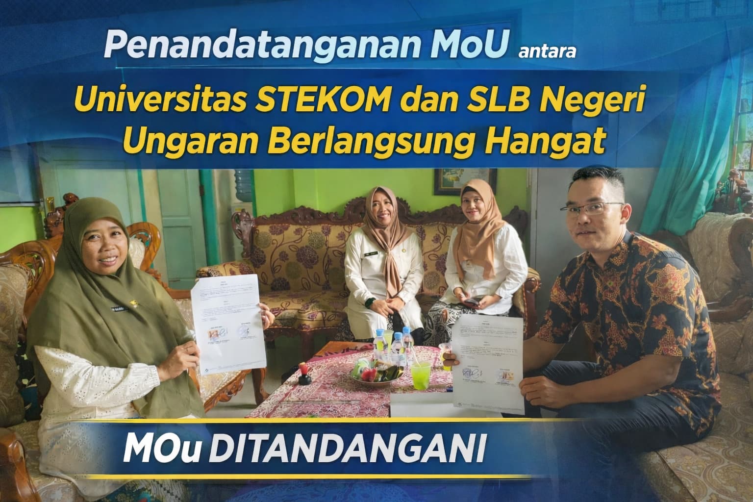 Penandatanganan MoU antara Universitas STEKOM dan SLB Negeri Ungaran Berlangsung Hangat
