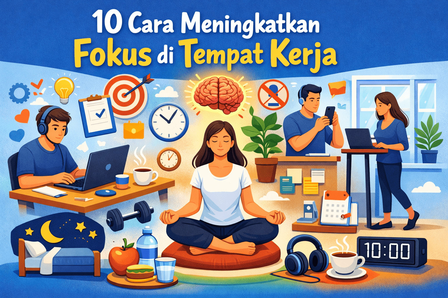 10 Cara Meningkatkan Fokus di Tempat Kerja