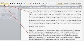 Cara Cepat Mengatur Paragraf dengan Copy Format MS Word