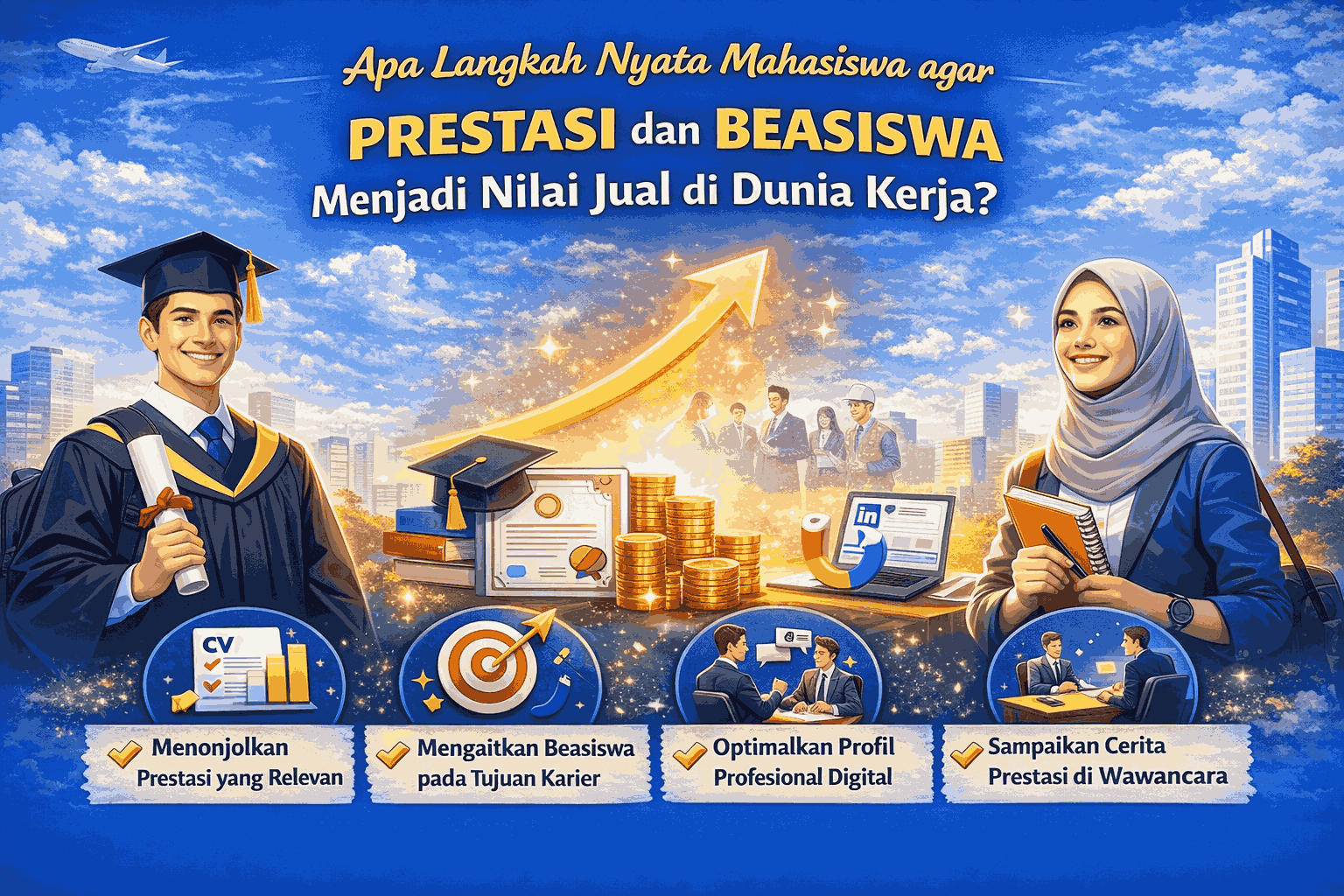 Apa Langkah Nyata Mahasiswa agar Prestasi dan Beasiswa Menjadi Nilai Jual di Dunia Kerja?