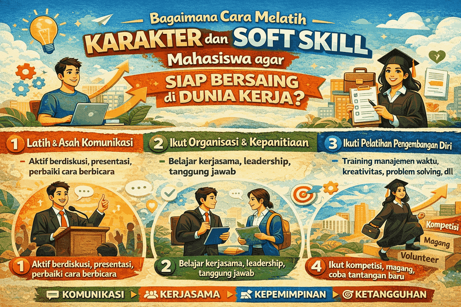 Bagaimana Cara Melatih Karakter dan Soft Skill Mahasiswa agar Siap Bersaing di Dunia Kerja?