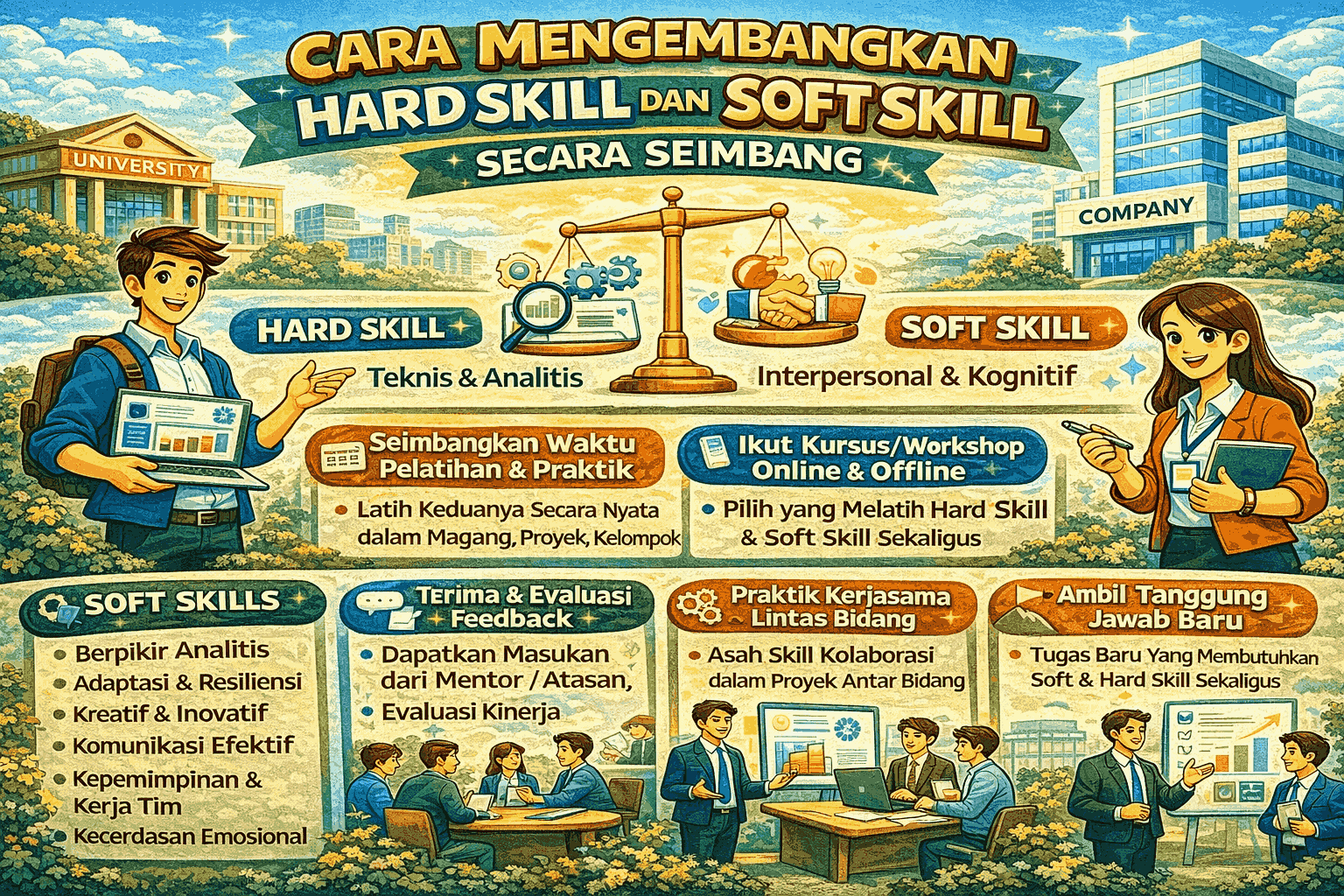 Cara Mengembangkan Hard Skill dan Soft Skill Secara Seimbang