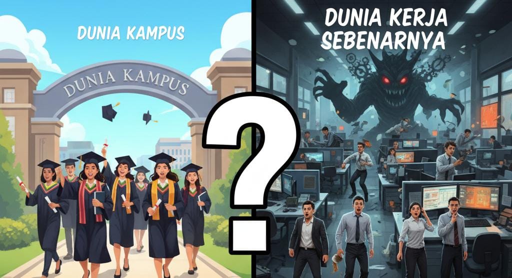 Mengapa Lulusan Kampus Sering Kaget Saat Masuk Dunia Kerja Sebenarnya