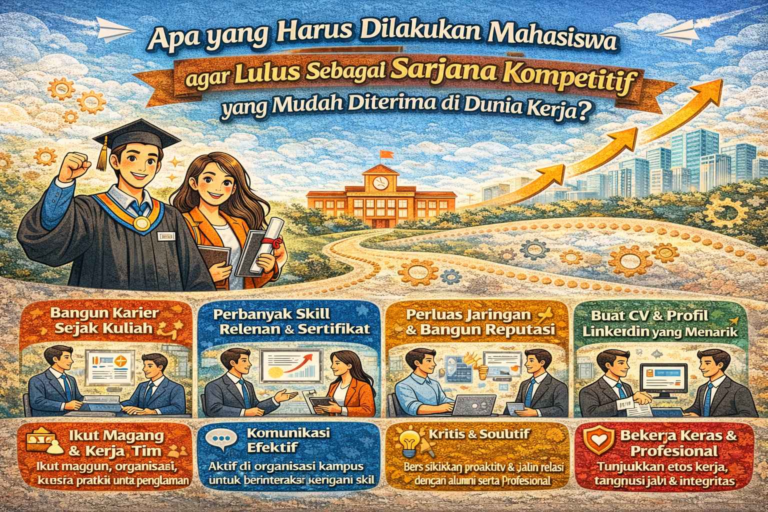 Apa yang Harus Dilakukan Mahasiswa agar Lulus sebagai Sarjana Kompetitif yang Mudah Diterima di Dunia Kerja?