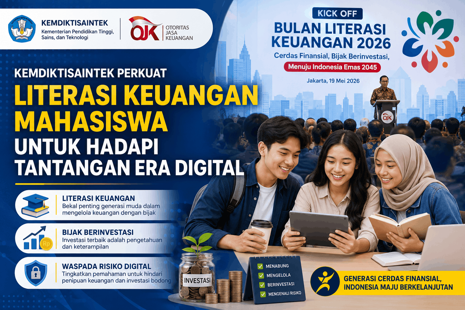 Kemdiktisaintek Perkuat Literasi Keuangan Mahasiswa untuk Hadapi Tantangan Era Digital