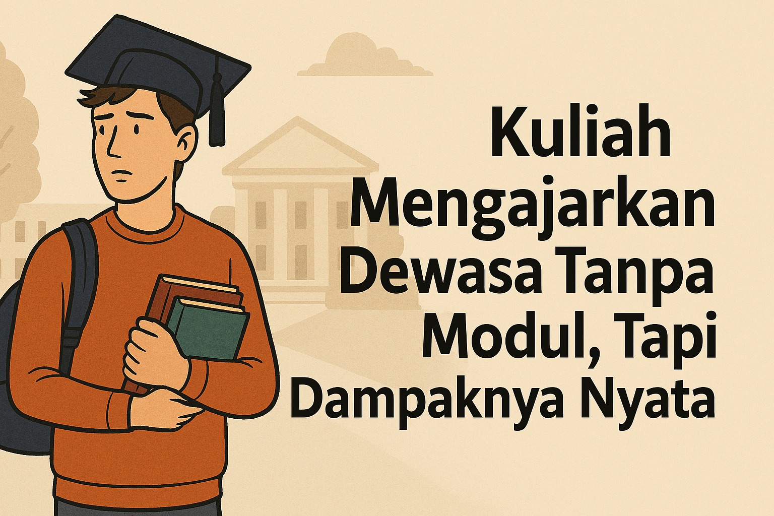 Kuliah Mengajarkan Dewasa Tanpa Modul, Tapi Dampaknya Nyata