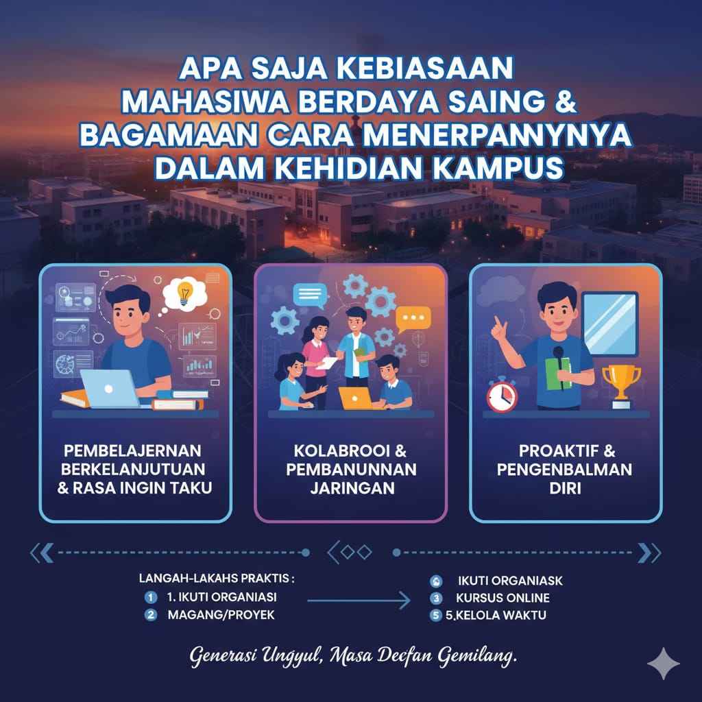 Apa Saja Kebiasaan Mahasiswa Berdaya Saing dan Bagaimana Cara Menerapkannya dalam Kehidupan Kampus?