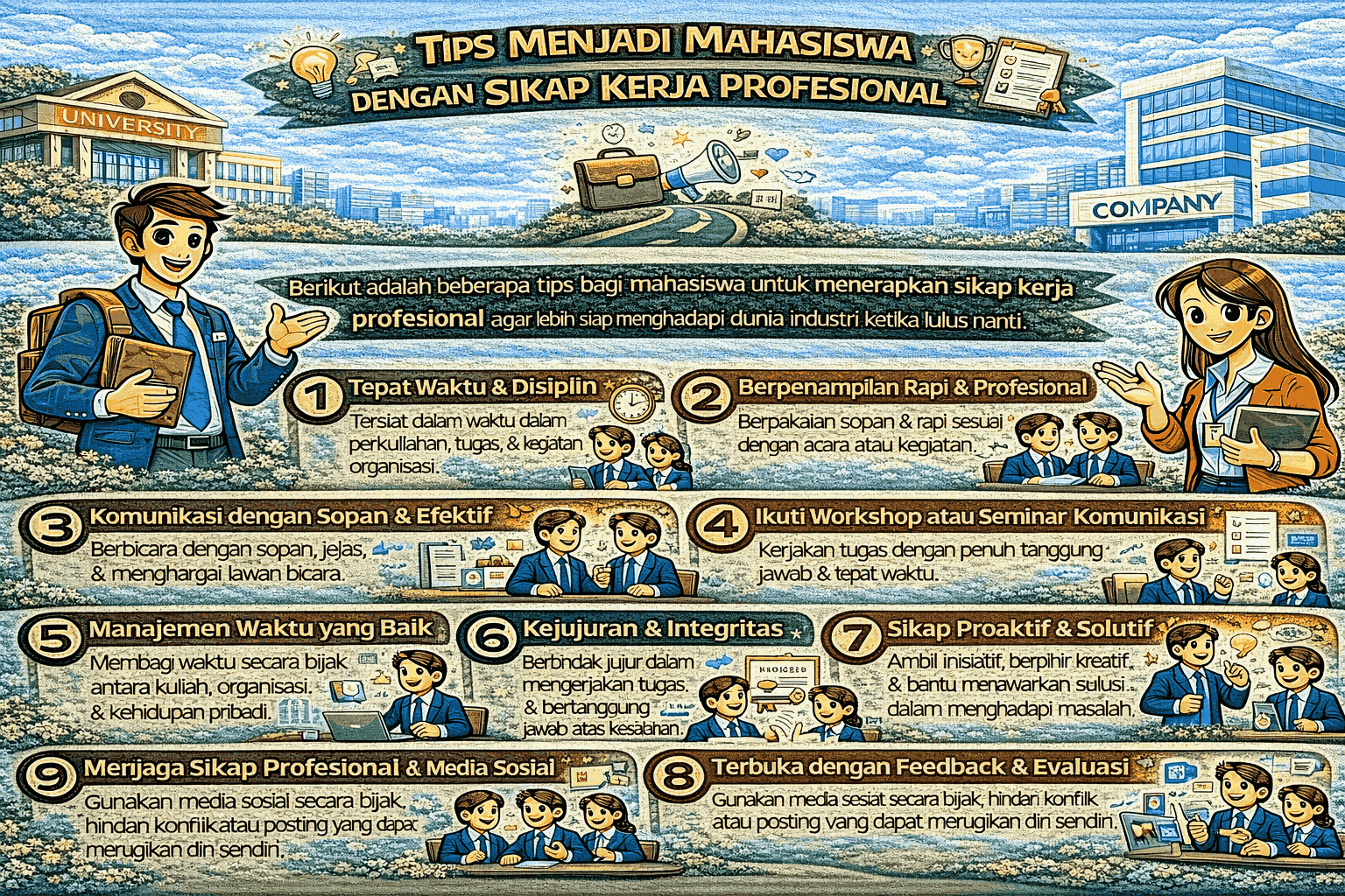 Tips Menjadi Mahasiswa dengan Sikap Kerja Profesional