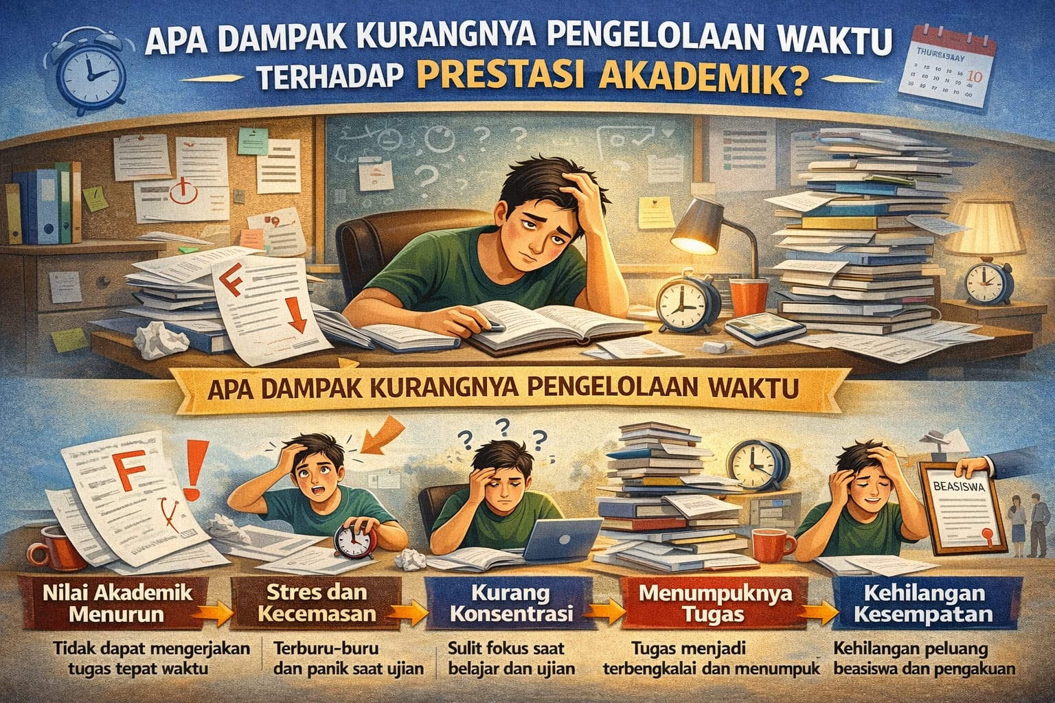 Apa Dampak Kurangnya Pengelolaan Waktu terhadap Prestasi Akademik?