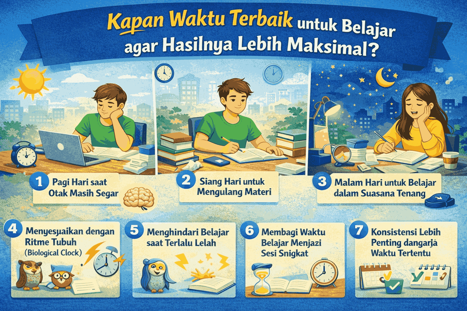 Kapan Waktu Terbaik untuk Belajar agar Hasilnya Lebih Maksimal?