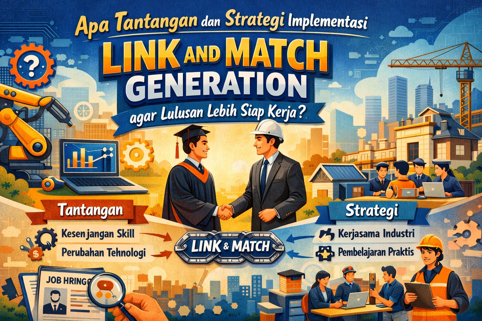 Apa Tantangan dan Strategi Implementasi Link and Match Generation agar Lulusan Lebih Siap Kerja?