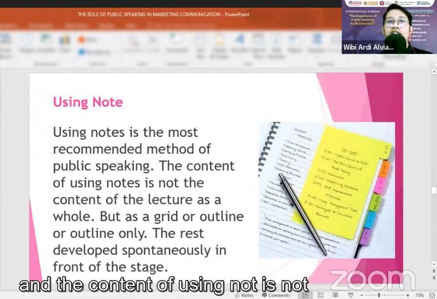 2023 - International Webinar - The important of public speaking for businessman - Part 17