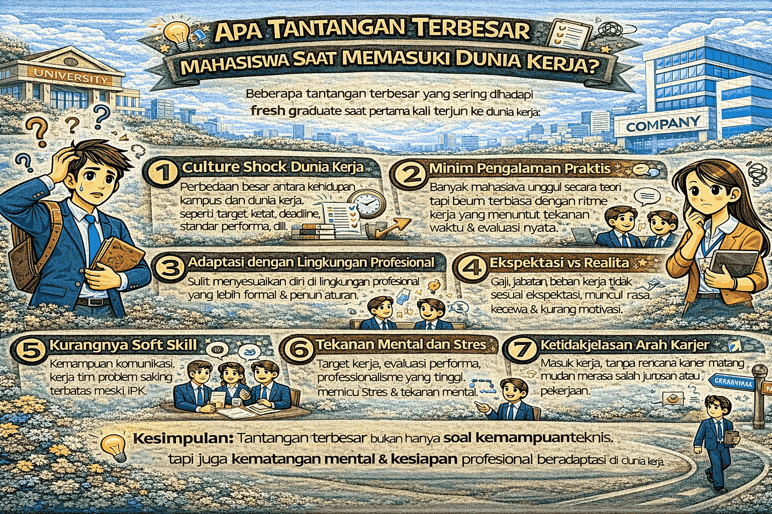 Apa Tantangan Terbesar Mahasiswa Saat Memasuki Dunia Kerja