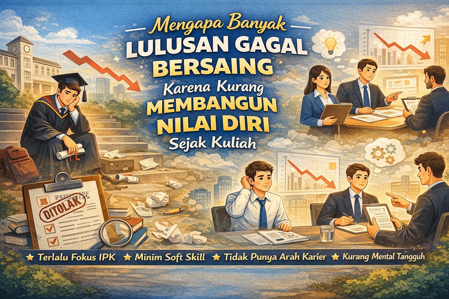 Mengapa Banyak Lulusan Gagal Bersaing Karena Kurang Membangun Nilai Diri Sejak Kuliah