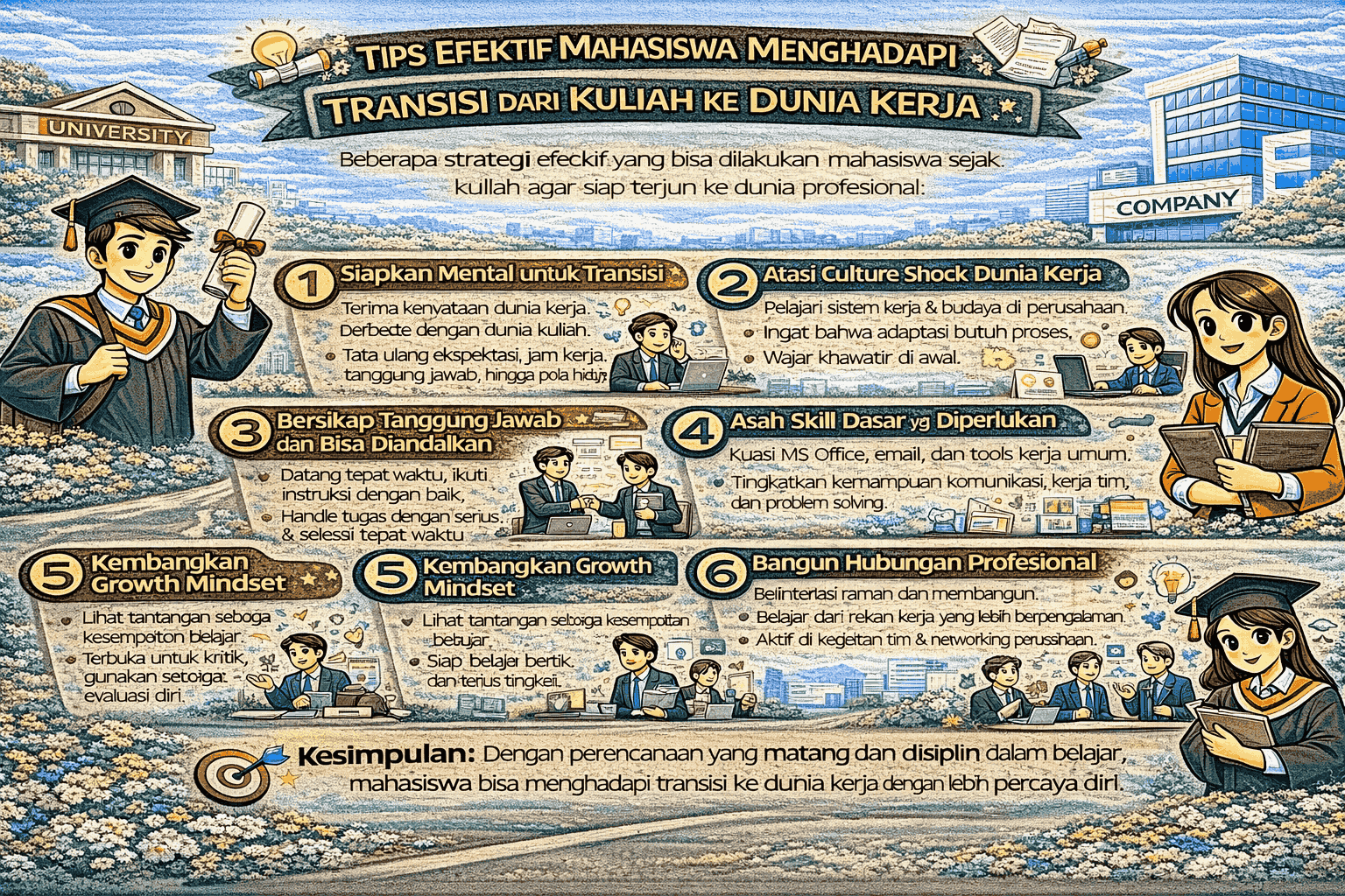 Tips Efektif Mahasiswa Menghadapi Transisi dari Kuliah ke Dunia Kerja