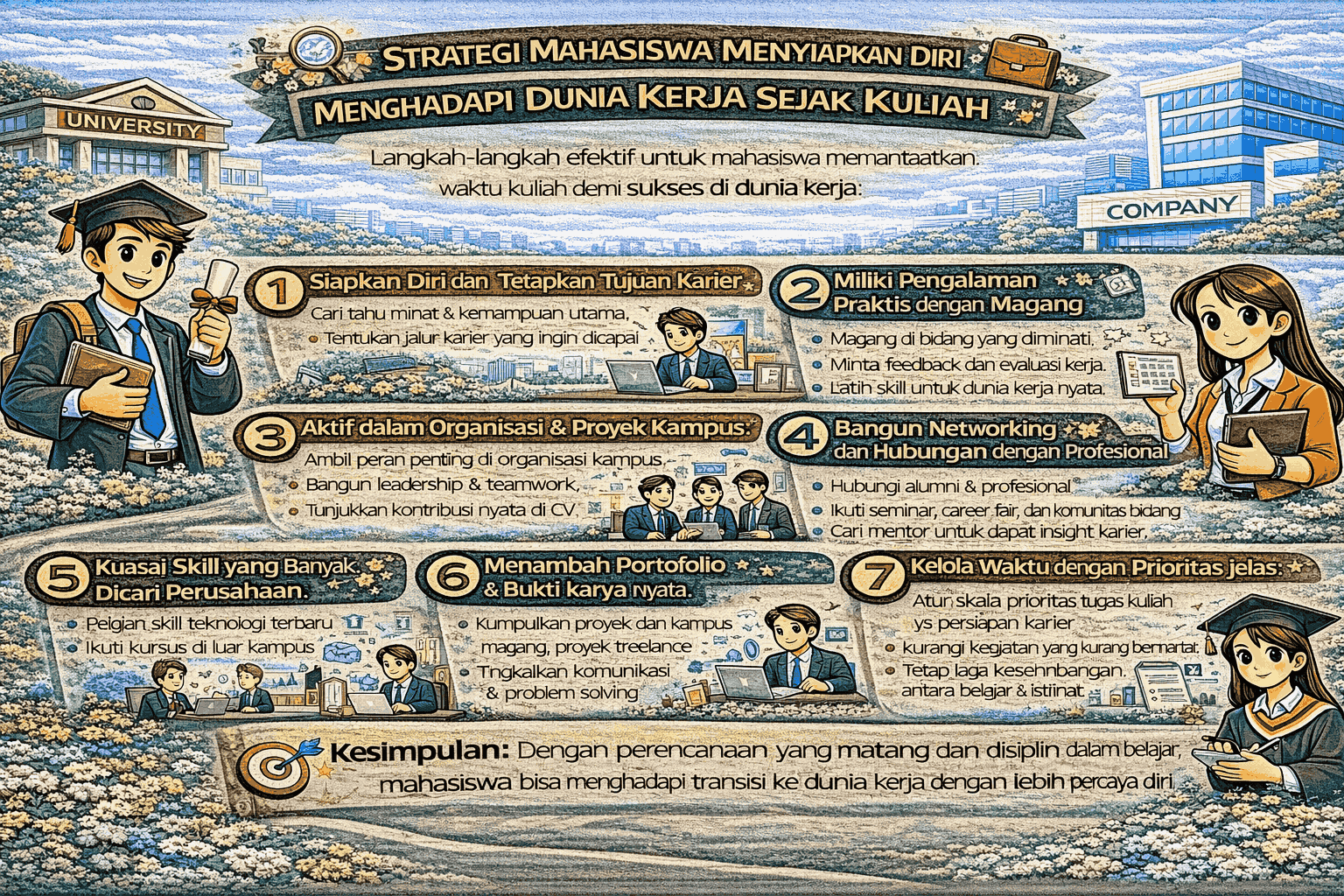 Strategi Mahasiswa Menyiapkan Diri Menghadapi Dunia Kerja Sejak Kuliah