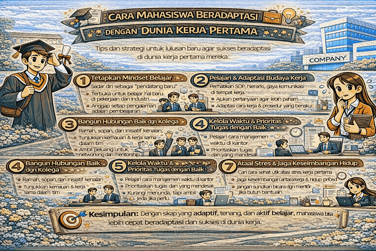 Cara Mahasiswa Beradaptasi dengan Dunia Kerja Pertama