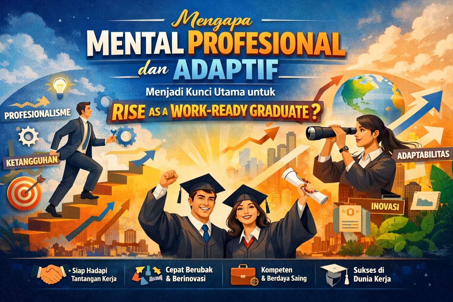 Mengapa Mental Profesional dan Adaptif Menjadi Kunci Utama untuk Rise as a Work-Ready Graduate?