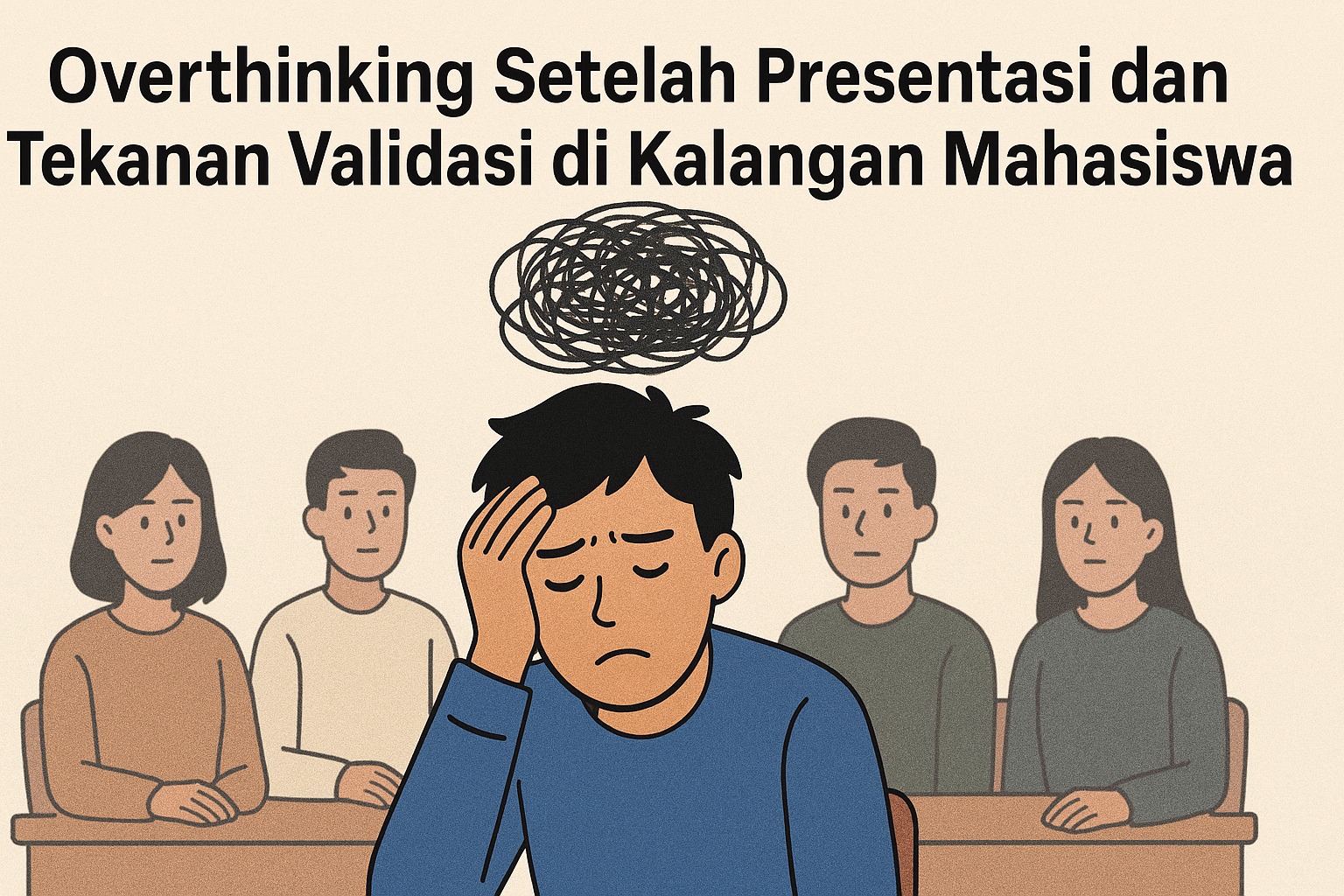 Overthinking Setelah Presentasi dan Tekanan Validasi di Kalangan Mahasiswa