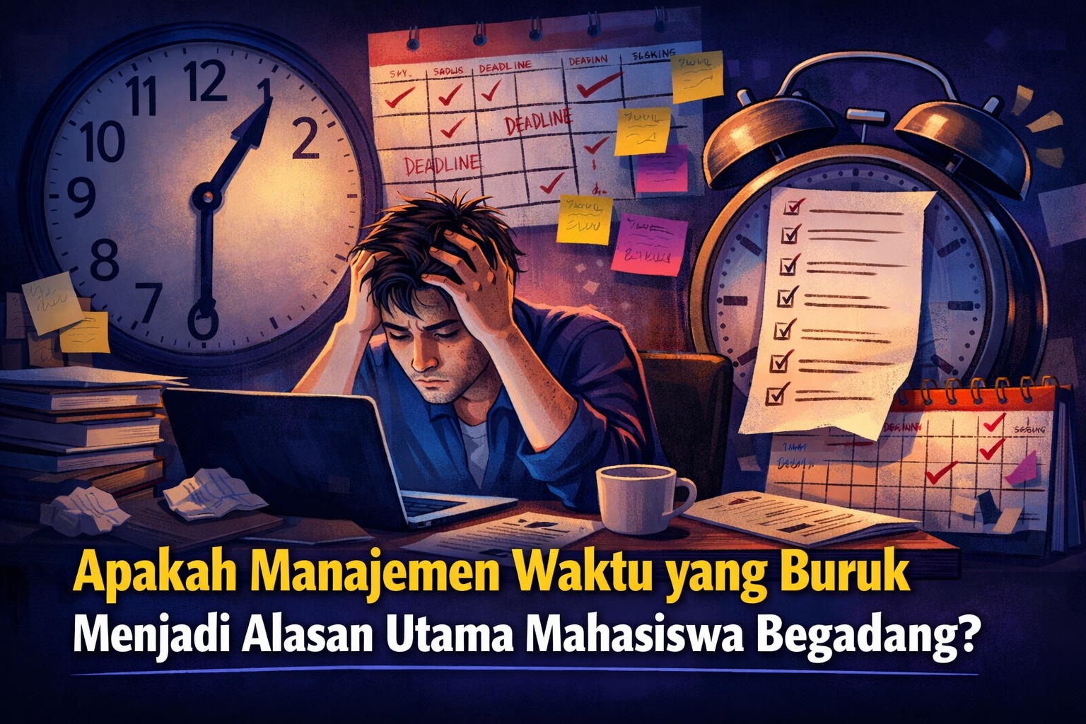 Apakah Manajemen Waktu yang Buruk Menjadi Alasan Utama Mahasiswa Begadang?